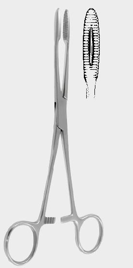 Затискач ГРОССА – МАЙЄРА (GROSS MAIER), з кремальєрою, 27,5 см (cm), вигнутий. Бренд: Zepf (Зепф).